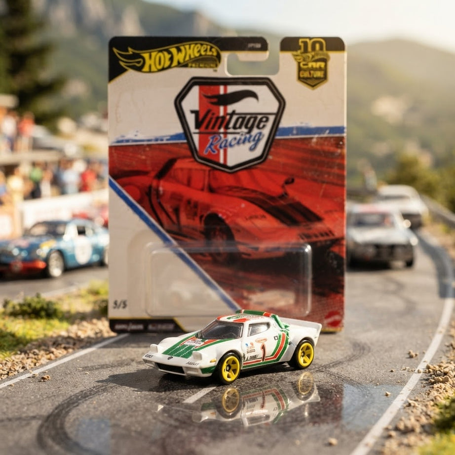 Hot Wheels Premium Car Culture: Lancia Stratos (Vintage Racing Edition #5/5)-Imported