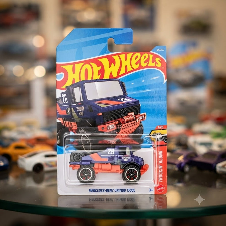 Hot Wheels Collectible Die-Cast Vehicle Assortment: Mercedes-Benz Unimog 1300L & Pagani Zonda Cinque