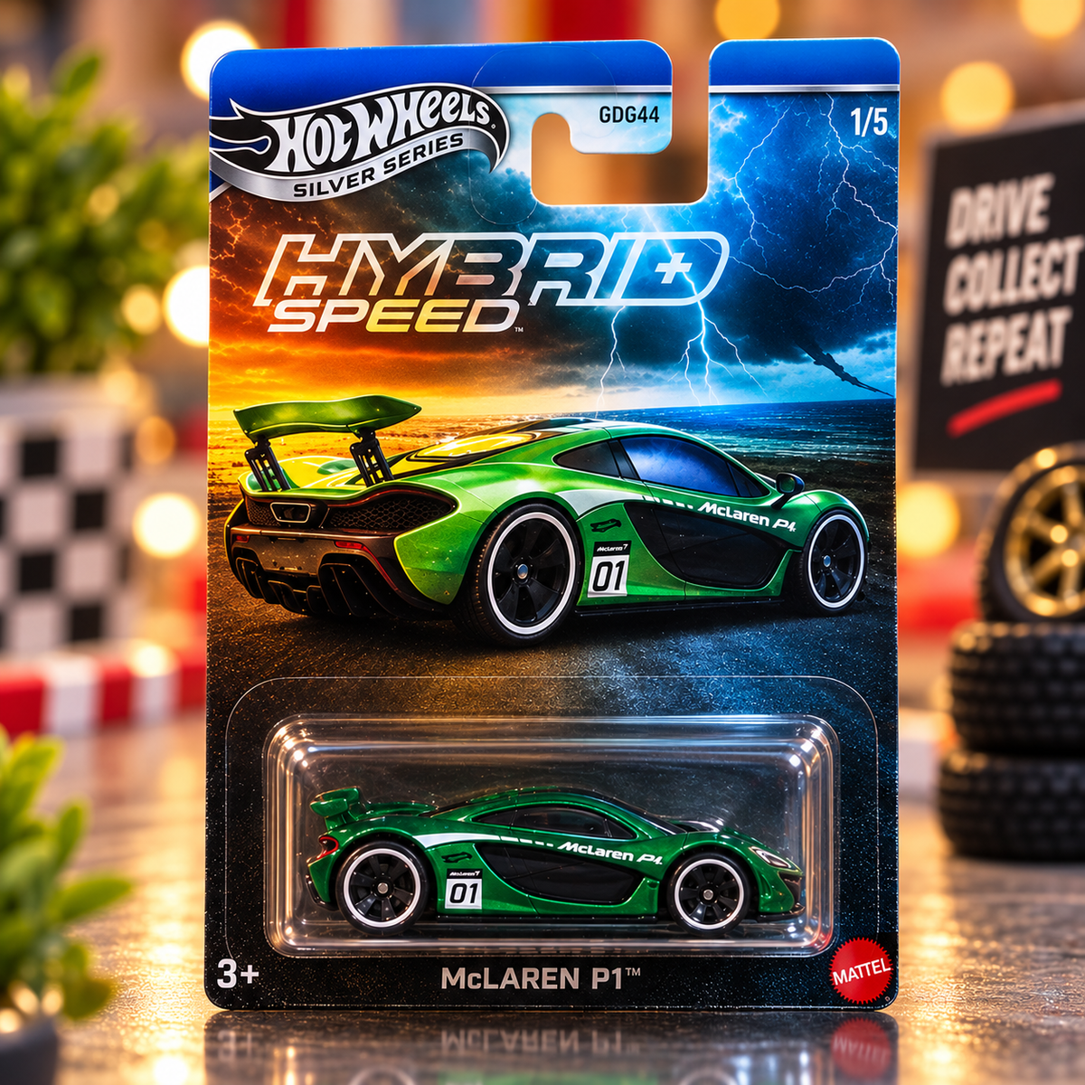 Hot Wheels Silver Series McLaren P1 – Hybrid Speed 1/5 | Green Die-Cast Supercar Collectible