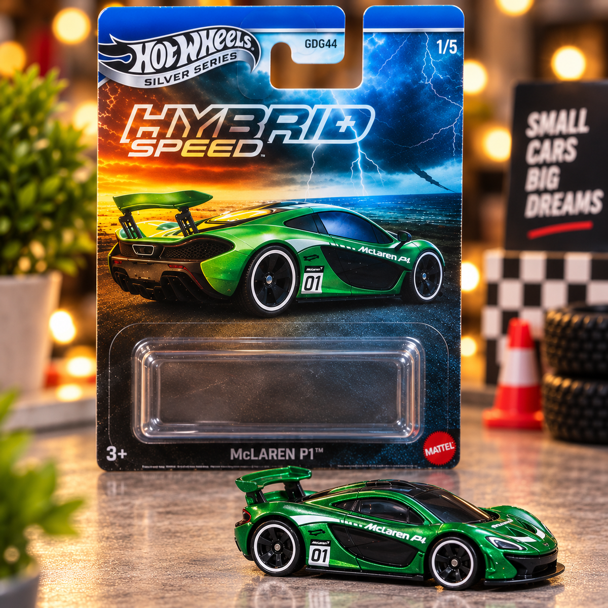 Hot Wheels Silver Series McLaren P1 – Hybrid Speed 1/5 | Green Die-Cast Supercar Collectible