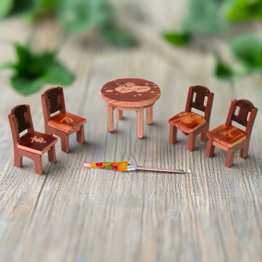 Kidsbestie-Miniature Chair and Table Set for Kids