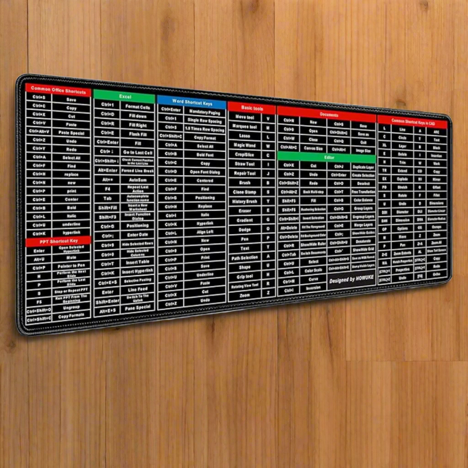 Kidsbestie-Mouse Pad Anti-Slip Keyboard Pad, Shortcuts Key for Adults