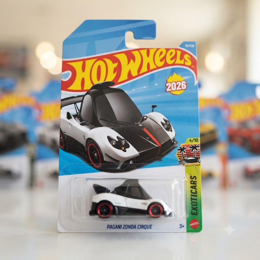 Hot Wheels Collectible Die-Cast Vehicle Assortment: Mercedes-Benz Unimog 1300L & Pagani Zonda Cinque