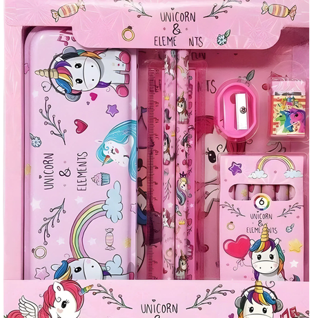 🦄✨ Pencil Box Stationary Kit – Random Colors Surprise Set ✨🦄