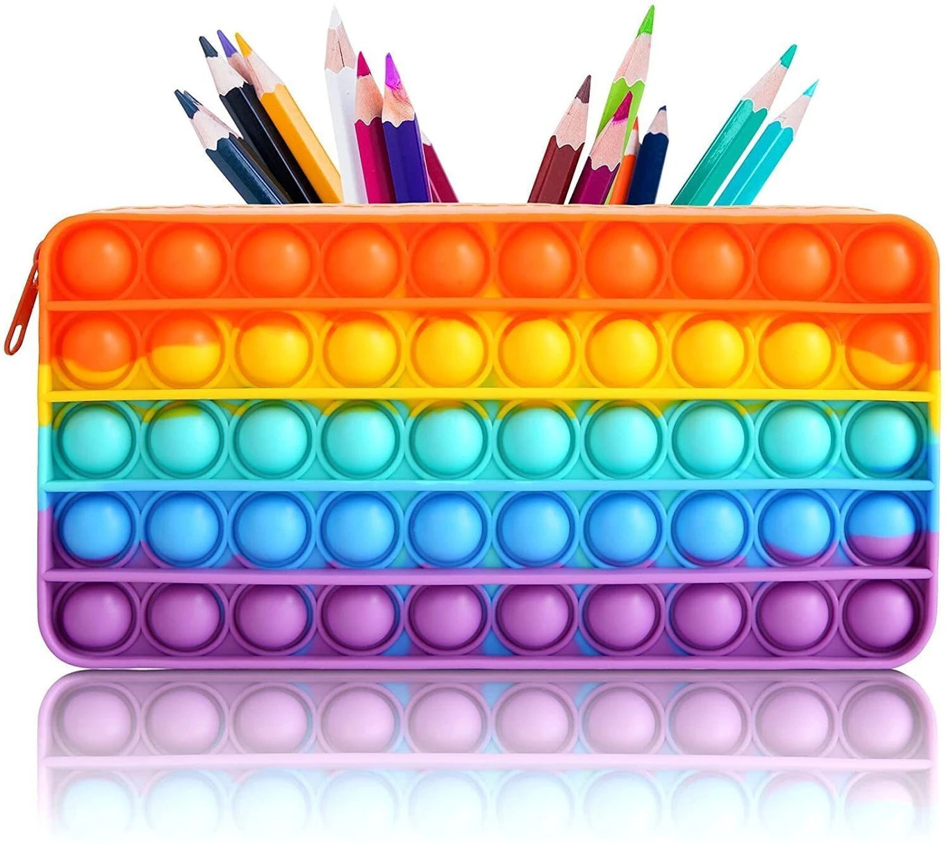 ✏️🌈 Pop It Pencil Case – Fun Stress-Relief Silicone Pencil Pouch for Kids