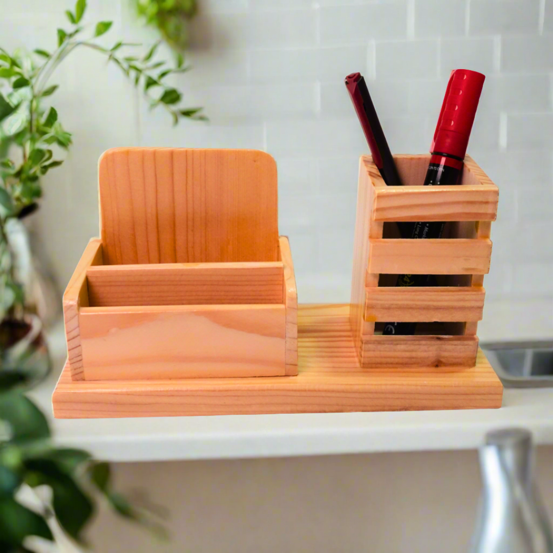 Kidsbestie-Pen Stand With Visiting Card & Mobile Holder