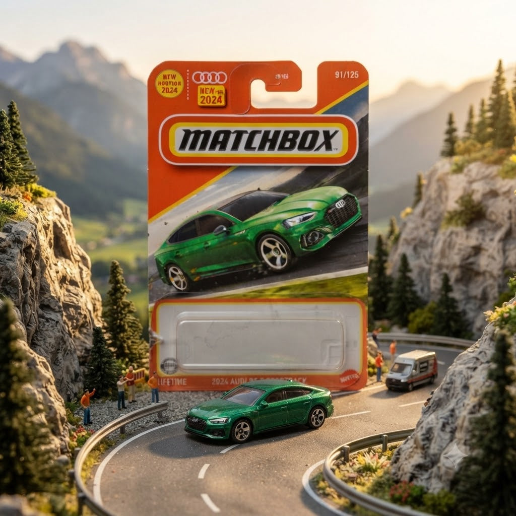 Matchbox 2024 Audi RS 5 Sportback Miniature Alpine Diorama Set
