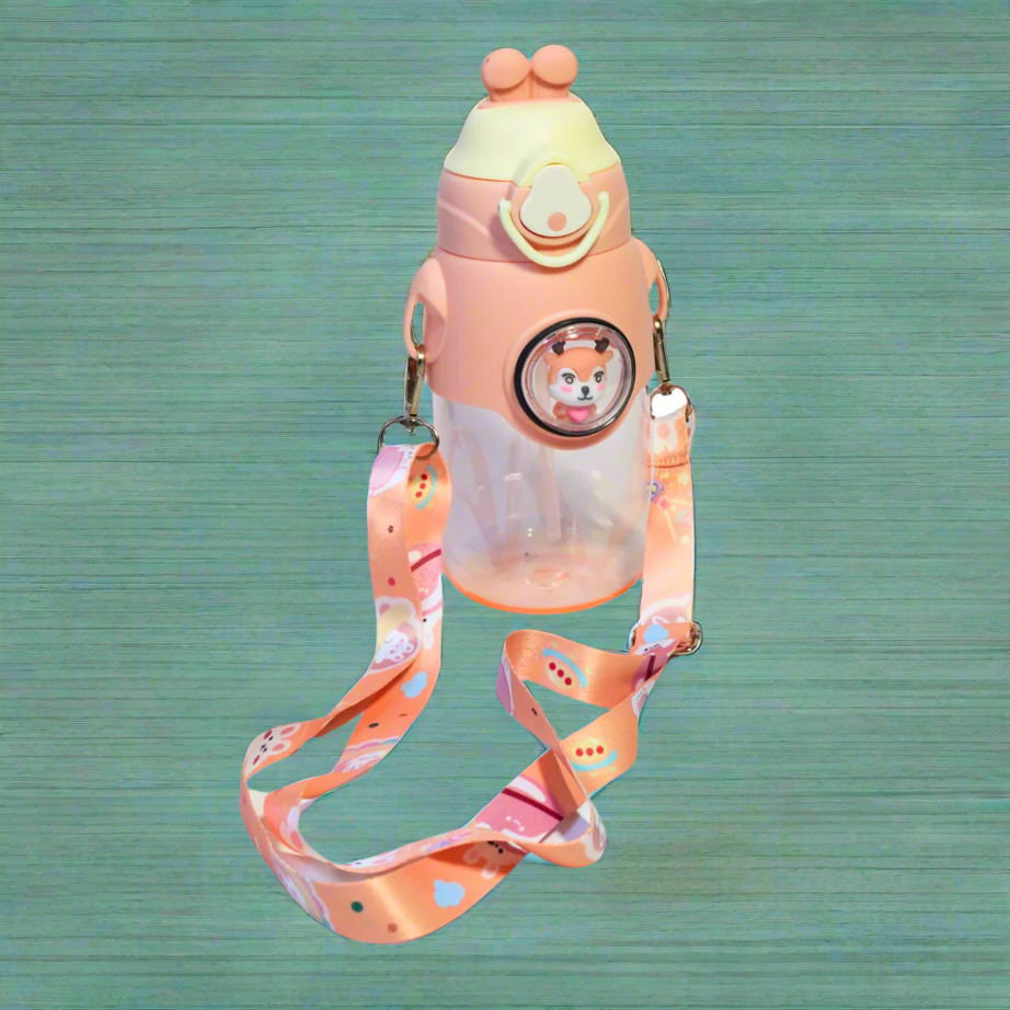 Kidsbestie- Rabbit water bottle with strap for kids