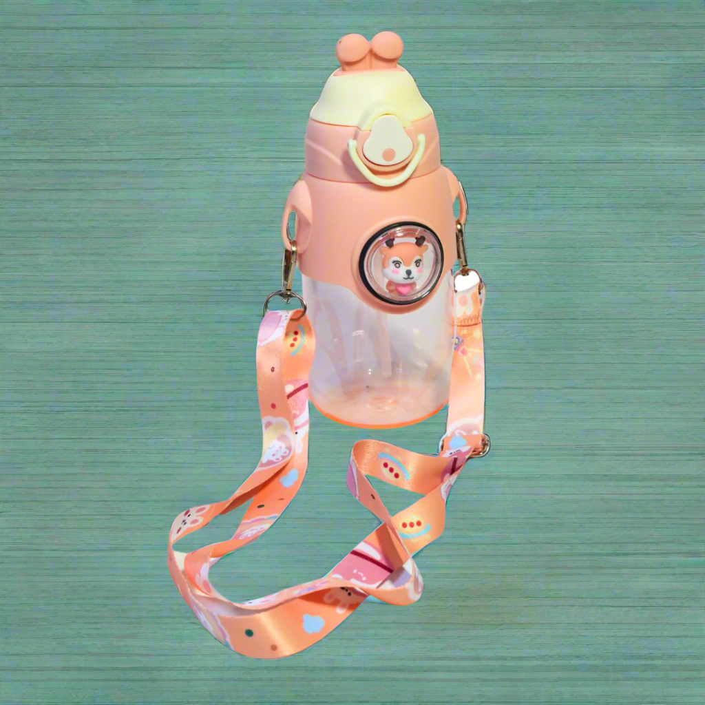 Kidsbestie- Rabbit water bottle with strap for kids
