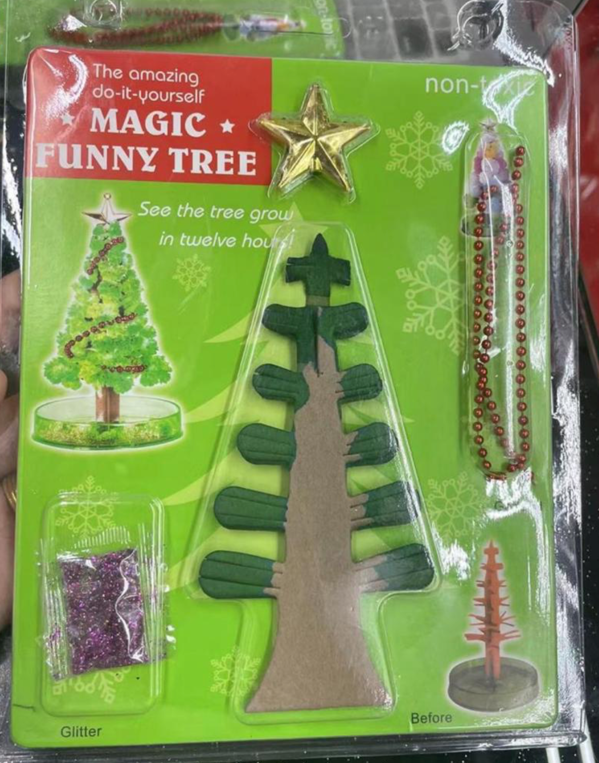 Self Growing Crystal Magic Christmas Tree - Free Accessories - 1 Pc