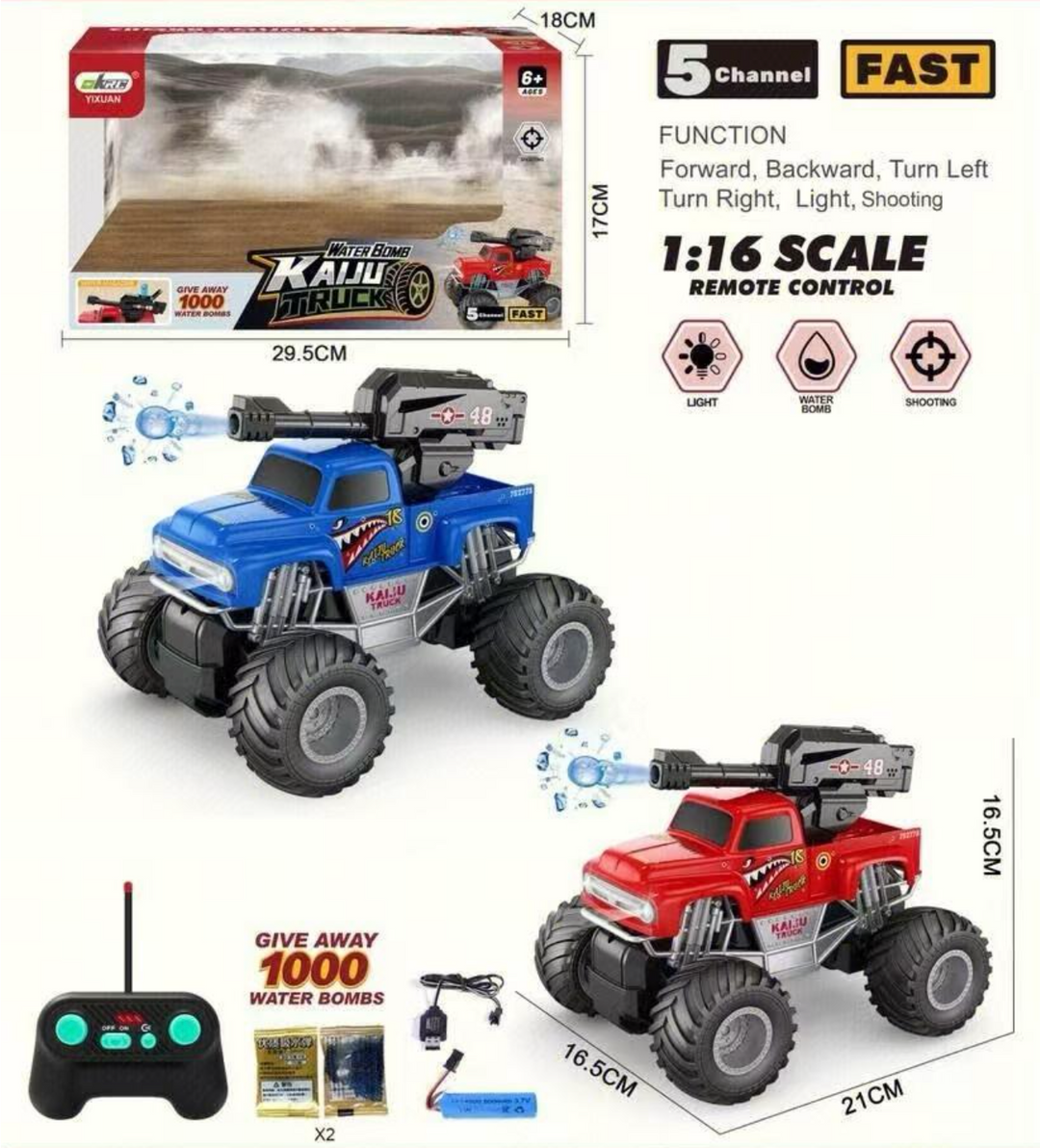 Remote Control Water Bomb Truck – Action-Packed Splash Adventure(Random colors)