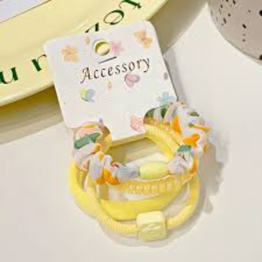 Stretch elastic hair bands with floral pattern