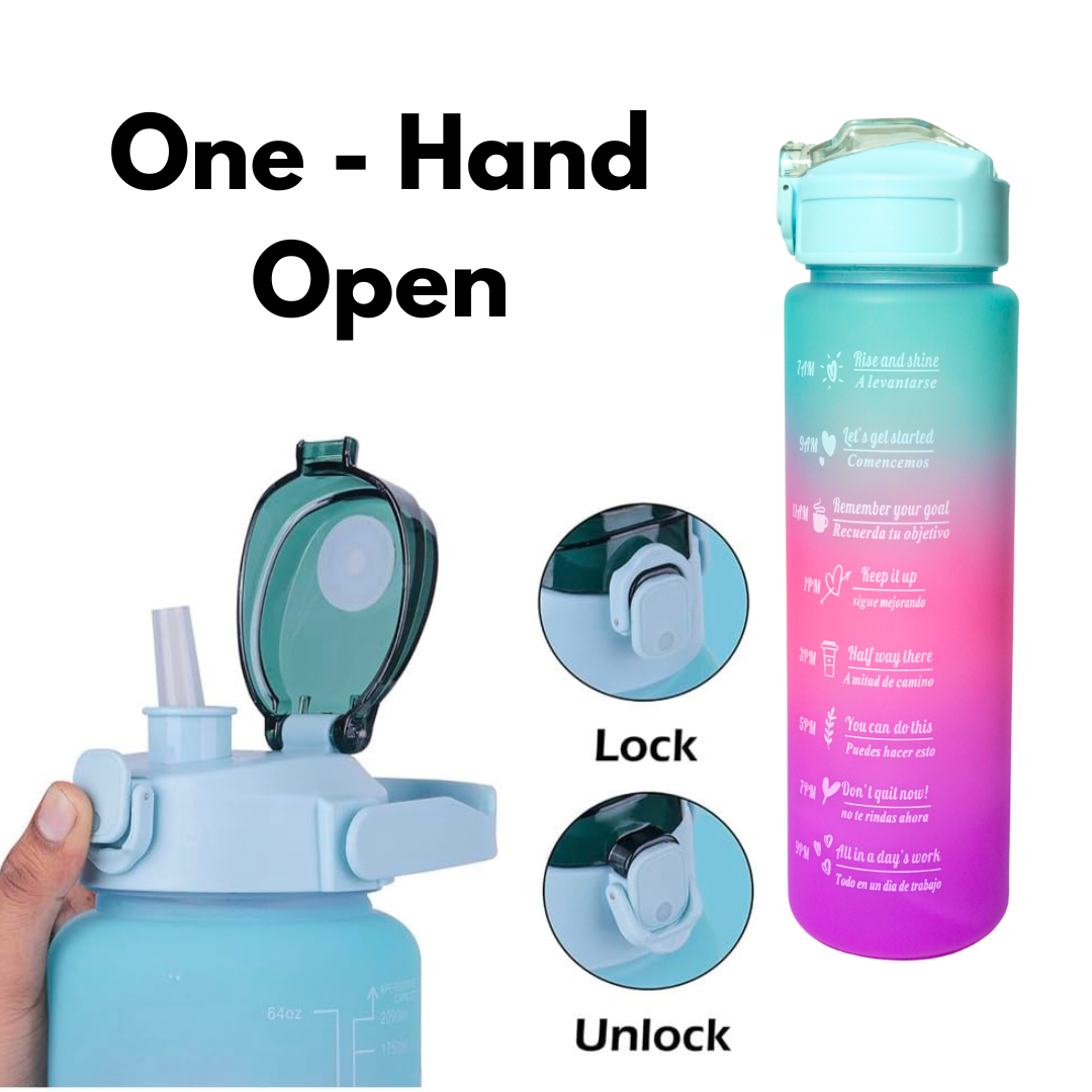 Kidsbestie-Set Of 3 Leakproof Unbreakable Water Bottle For Gym Office and Home