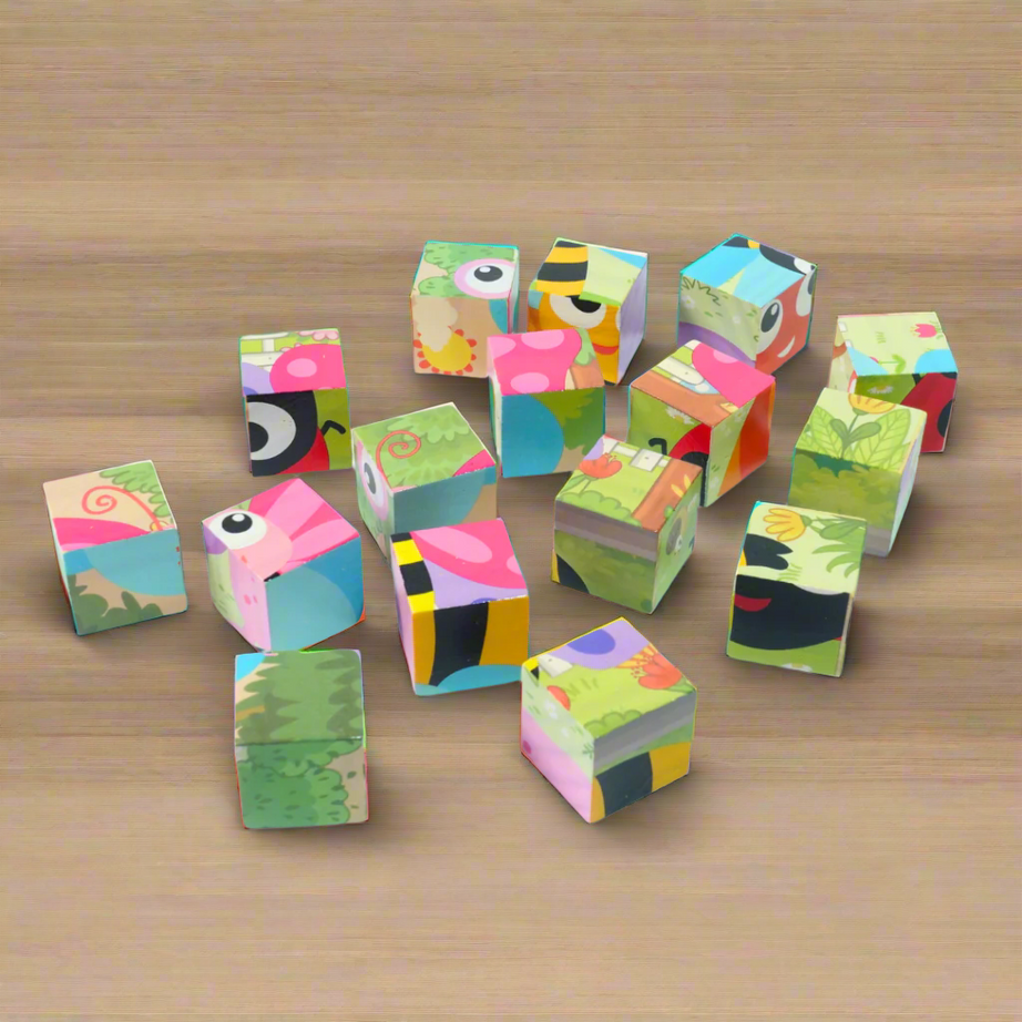 Kidsbestie-Six Sides Draw, 3D Wooden Puzzle for Children