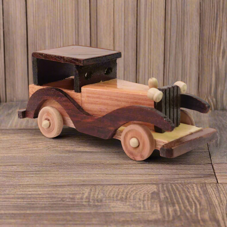 Kidsbestie-Small Wooden Car for Kids 1 Year+