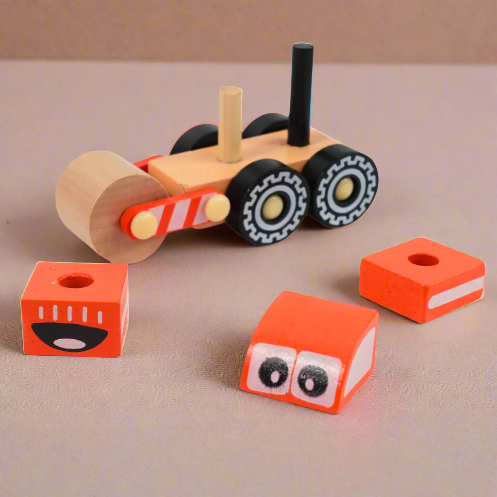 Kidsbestie-Small Wooden Play Kids Toys-Bull Dozer