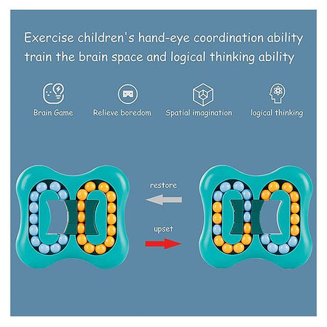 Kidsbestie-Special Combo 5 in 1 - Rotating Magic Bean Cube Intelligent Stress Relief play Toy,