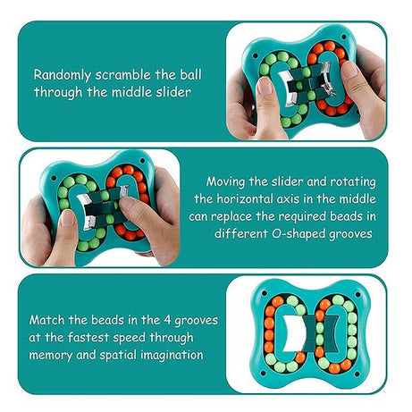 Kidsbestie-Special Combo 5 in 1 - Rotating Magic Bean Cube Intelligent Stress Relief Toy,