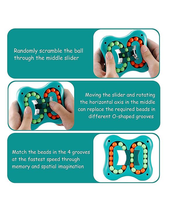 Kidsbestie-Special Combo 5 in 1 - Rotating Magic Bean Cube Intelligent Stress Relief Toy,