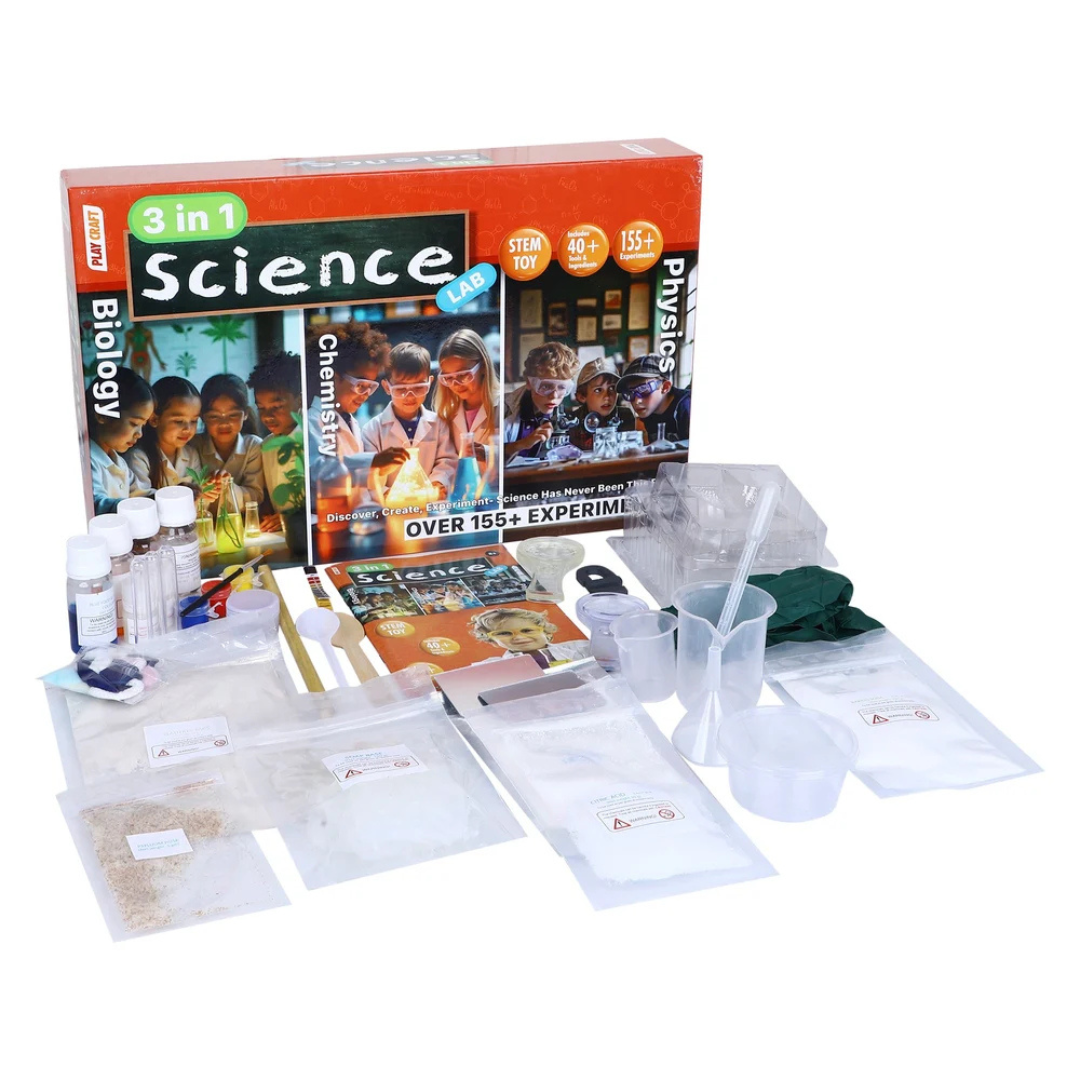 This product has 40+ pieces of lab equipment and ingredients