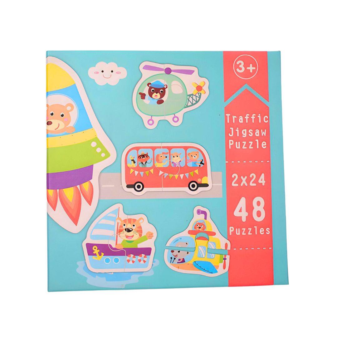 Kidsbestie-Traffic Jigsaw Puzzle for Kids 48 Puzzle Pieces BOX
