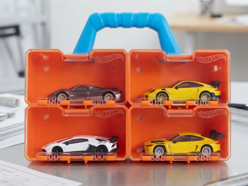 Hot Wheels Ultimate Collector Case & Bonus Golden Car Set