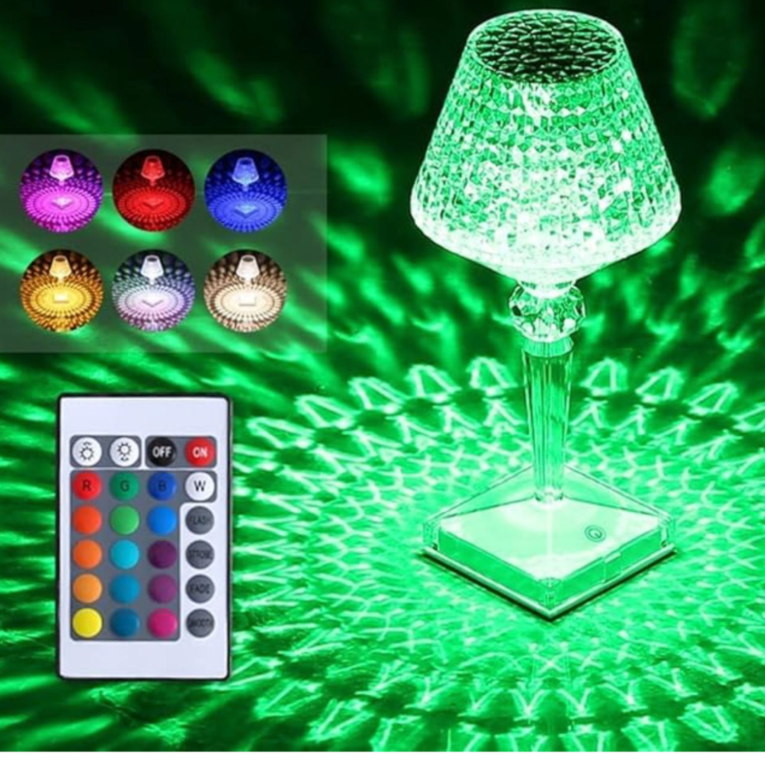 RGB LED Crystal Table Lamp for Bedroom