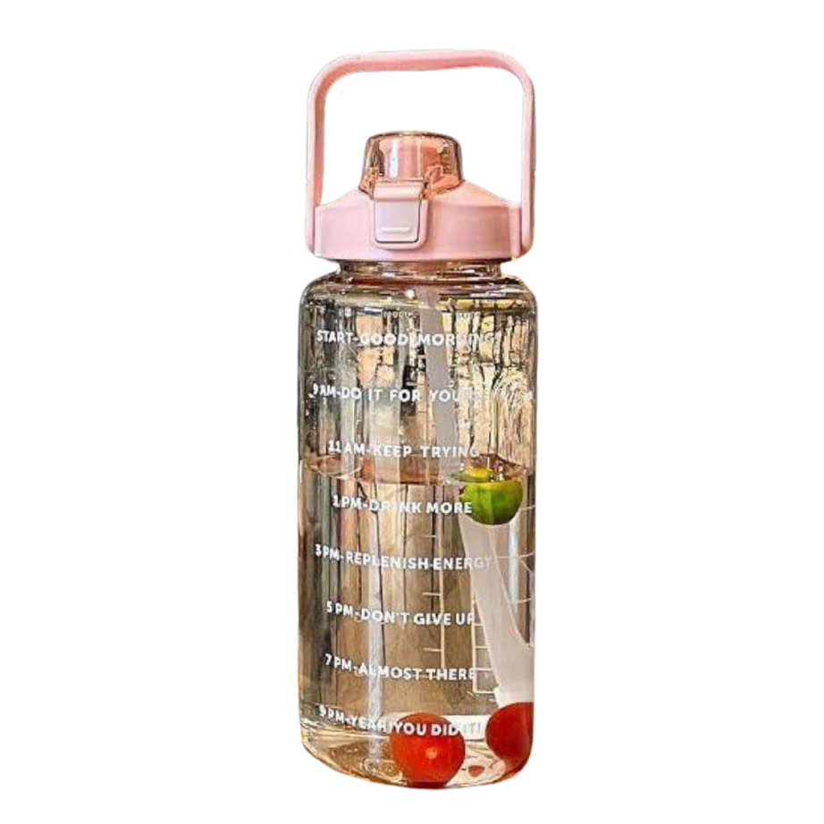 Daily Tracking Leakproof 2000ml Water Bottle – Hydrate with Purpose!(Random Colors)