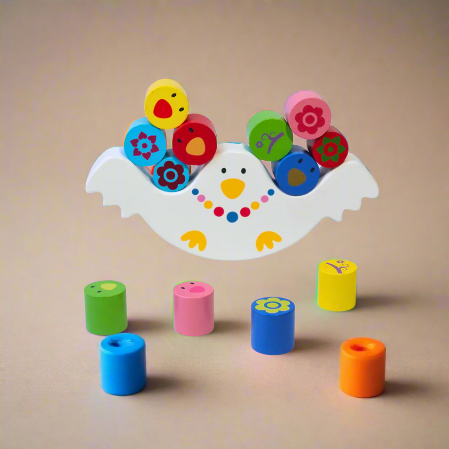 Kidsbestie-Wooden Bird Balance Stacking toy for Children
