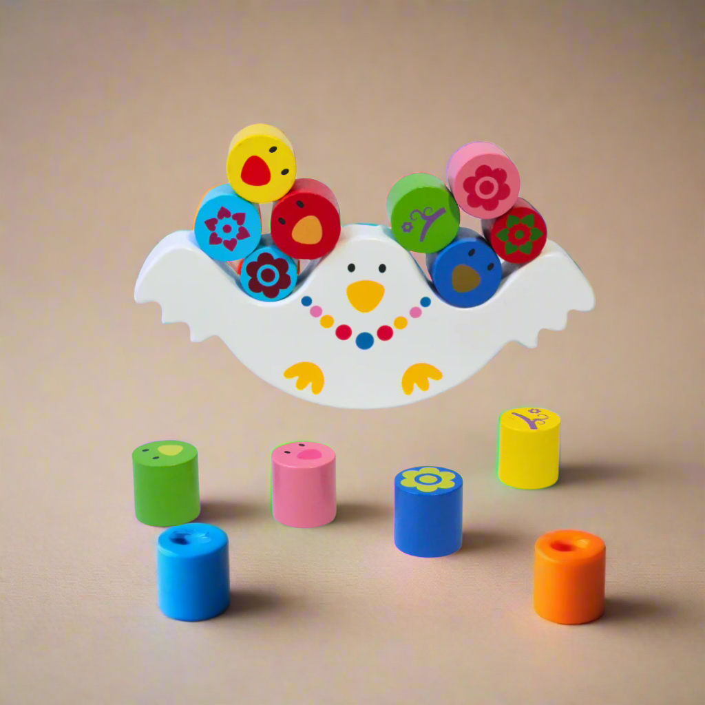 Kidsbestie-Wooden Bird Balance Stacking toy for Children