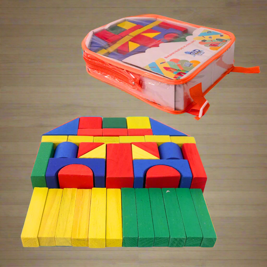 Kidsbestie-Wooden Blocks Bag for Kids