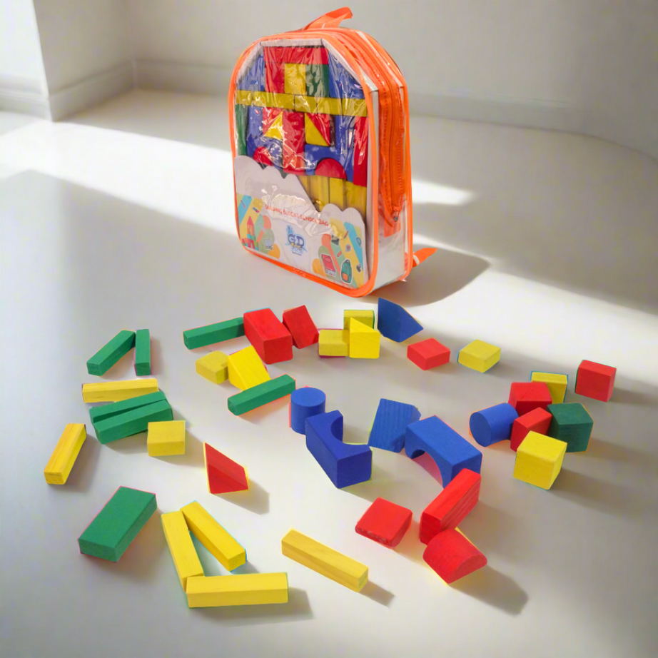 Kidsbestie-Wooden Blocks Bag for Kids