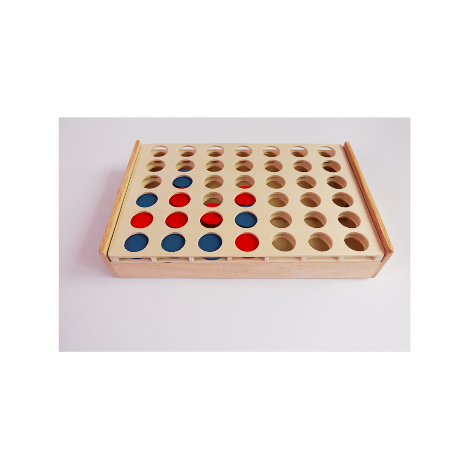 Kidsbestie- Wooden Grab and Play CONNECT 4 for Kids