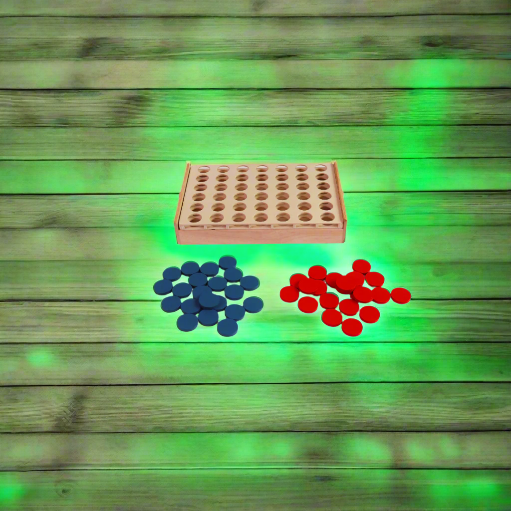 Kidsbestie-Wooden Grab and Play CONNECT 4 for Kids