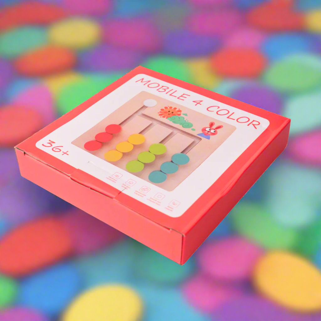 Kidsbestie-Wooden Mobile 4 Color match Toy for Children, Age 3+