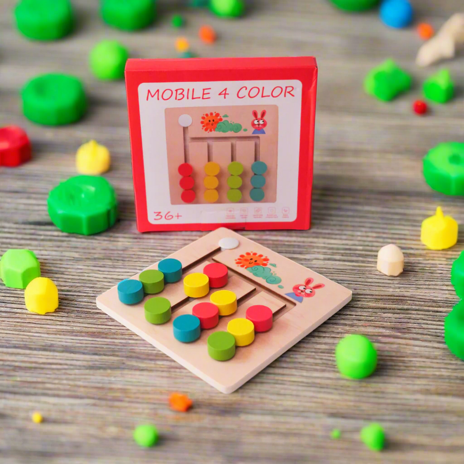 Kidsbestie-Wooden Mobile 4 Color match Toy for kids Age 3+