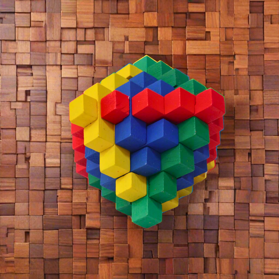Kidsbestie-Wooden Multi-colour Puzzle