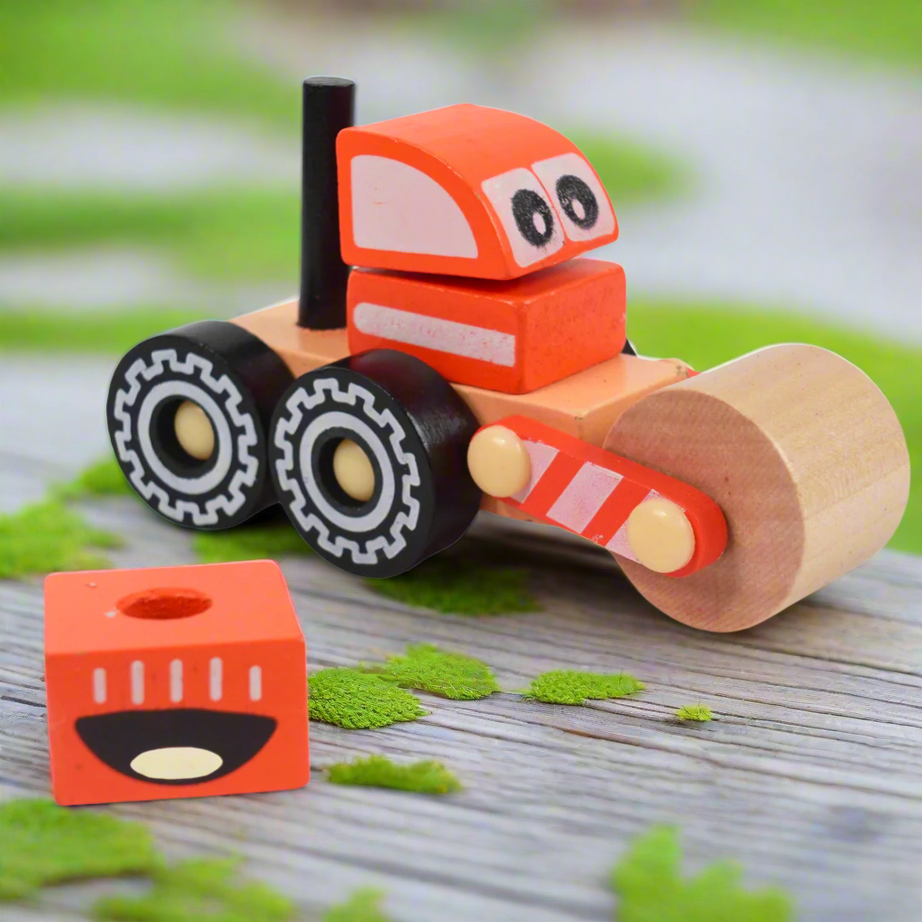 Kidsbestie-Small Wooden Play Kids Toys-Bull Dozer