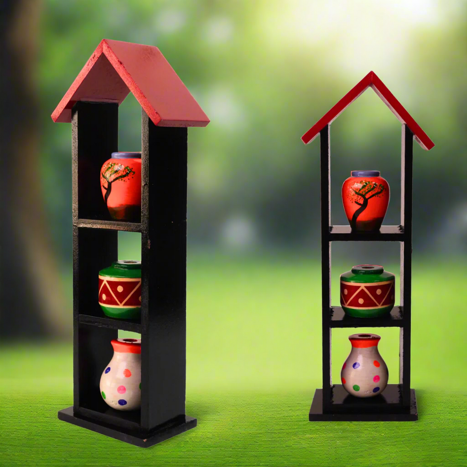 Kidsbestie-Wooden Pot House, Home Decor Show Piece- 1