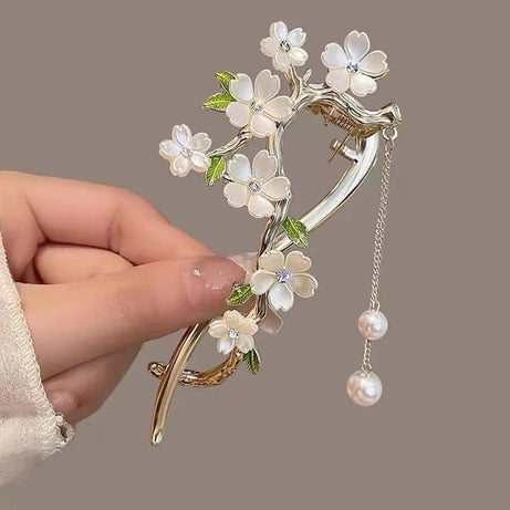🌸 Elegant Blossom Pearl Hair Clip | KidsBestie