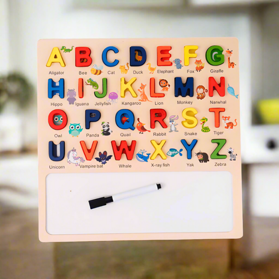 ABCD with Rectangle White Board (S) Slate - Kids Bestie