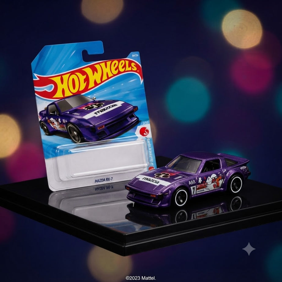 1+1 Hot Wheels Combo Purple Die-Cast Car Collection: Decidedly Go & Mazda RX-7