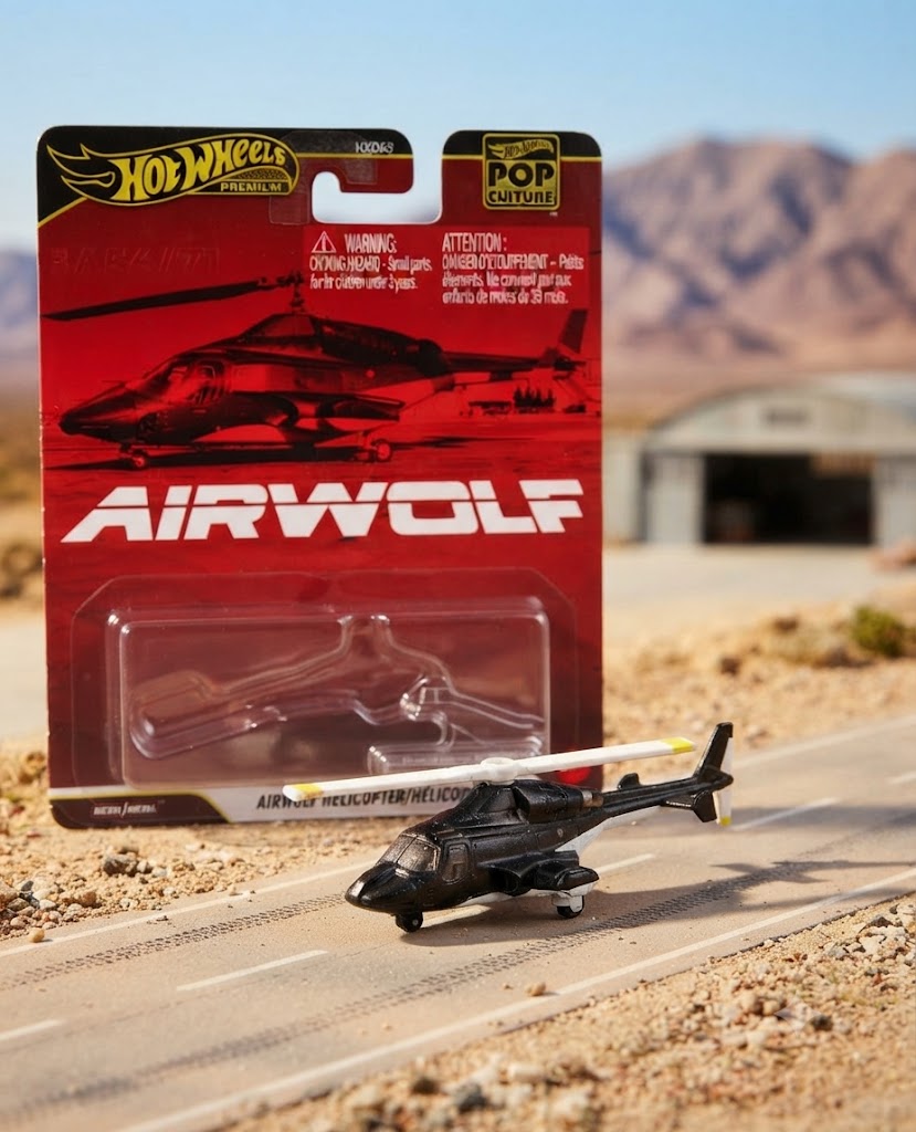 Hot Wheels Pop Culture Premium: Airwolf Helicopter (HXD63)