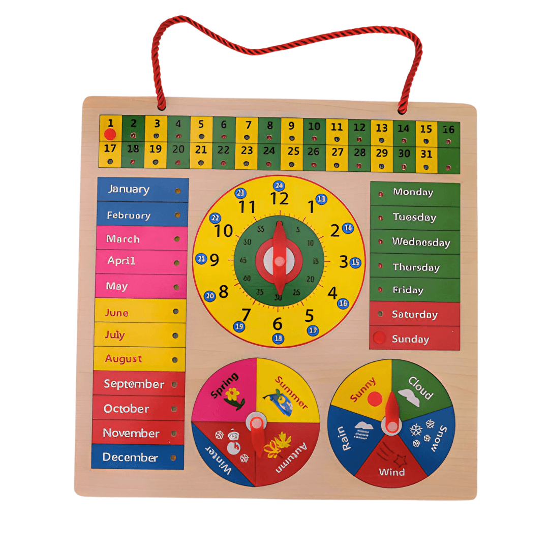 All in One Wooden Seasons Board – Kids Bestie