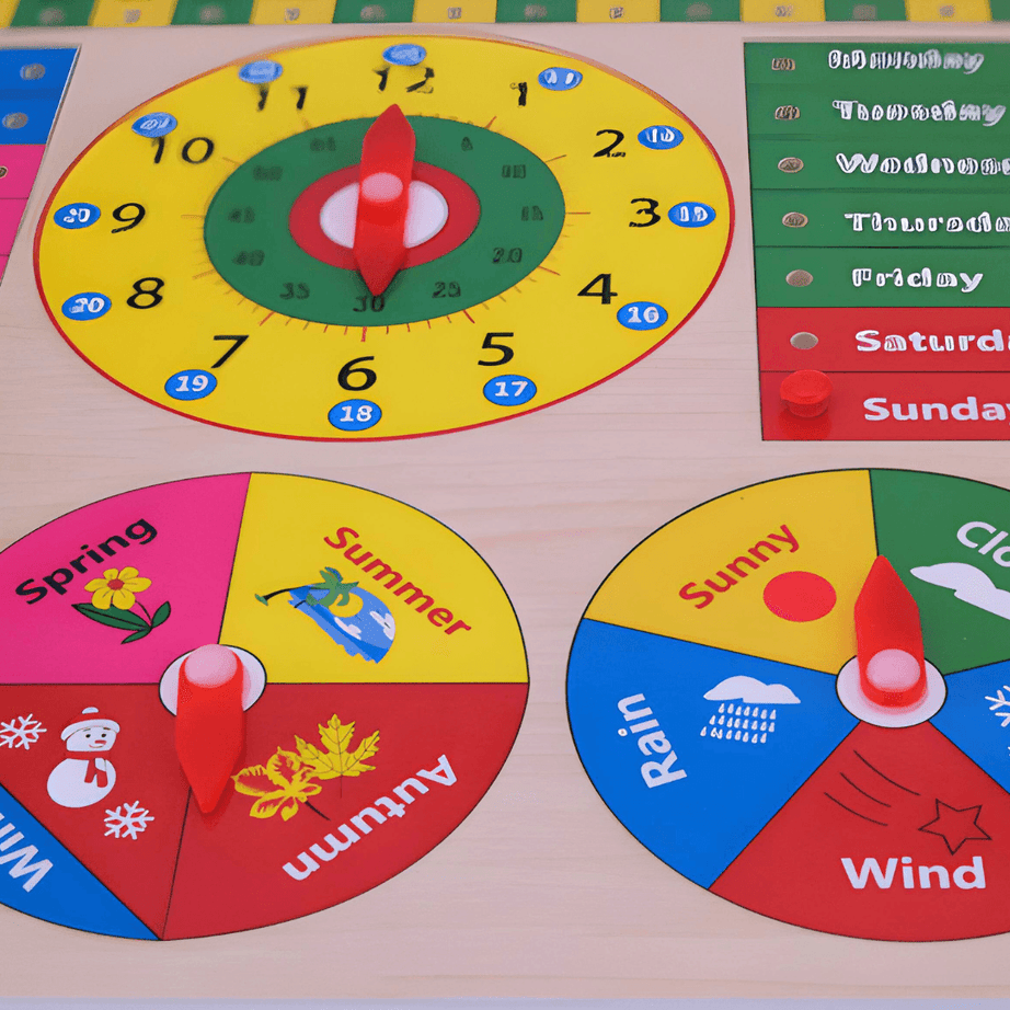 All in One Wooden Seasons Board - Kids Bestie