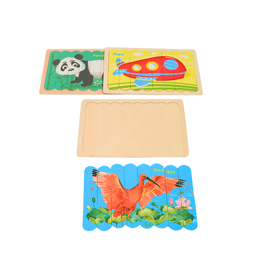 Animal Theme Creative Strip Puzzle with Names for Kids-1 (Random design will be send) - Kids Bestie