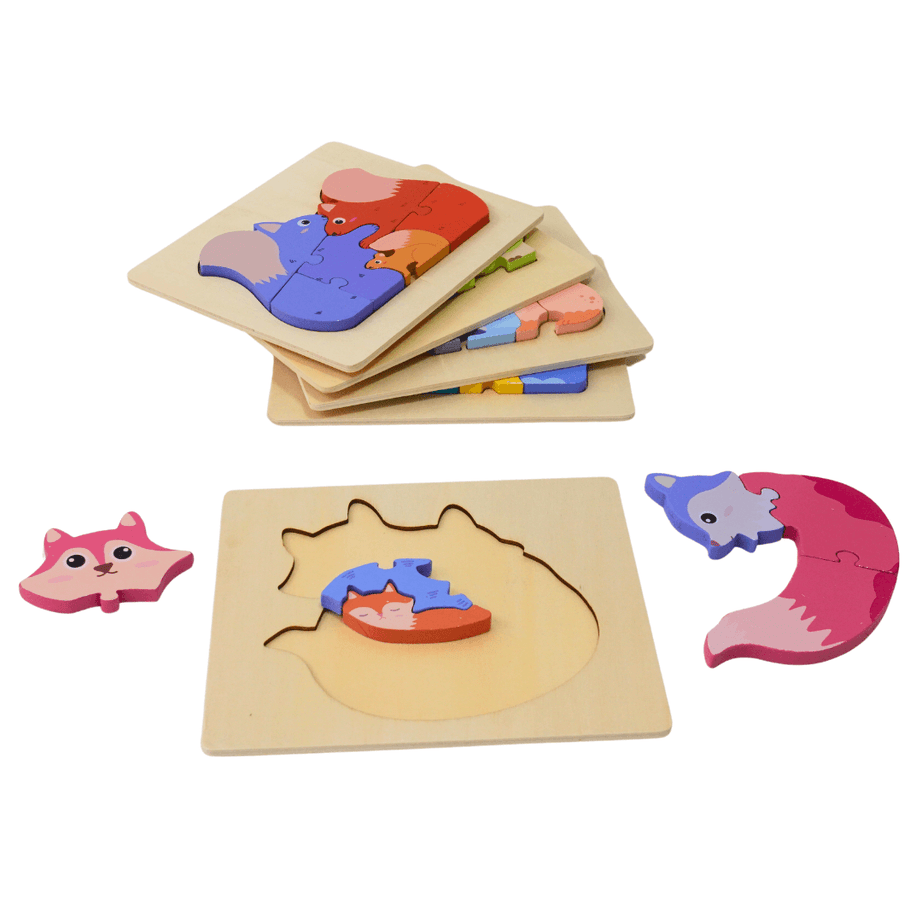 Animals, Family Puzzle in a square board -Random Design will be send - Kids Bestie