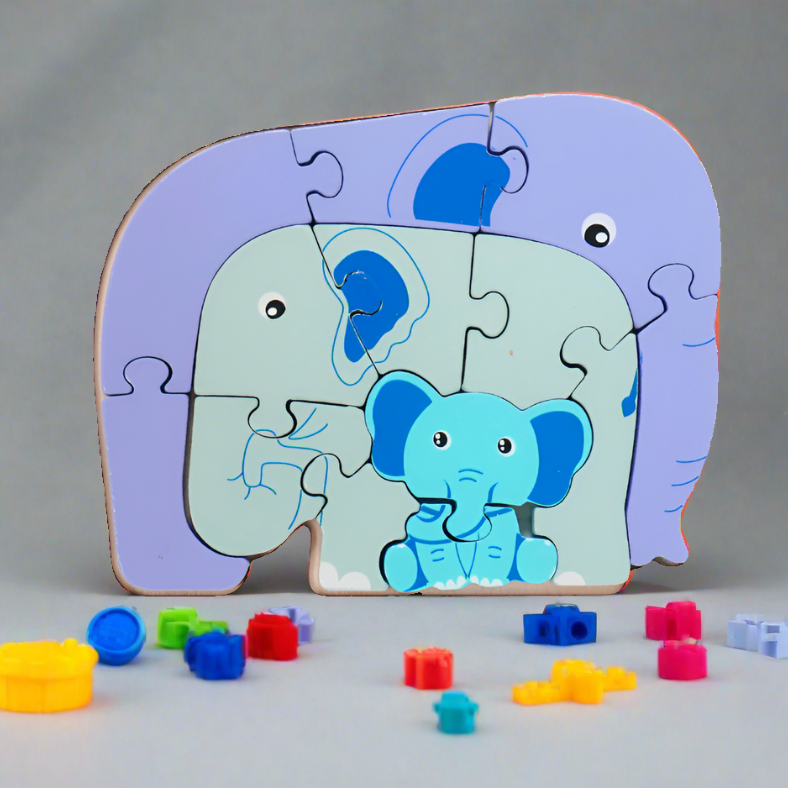 Animals with Babies Puzzle-Random Design will be send - Kids Bestie