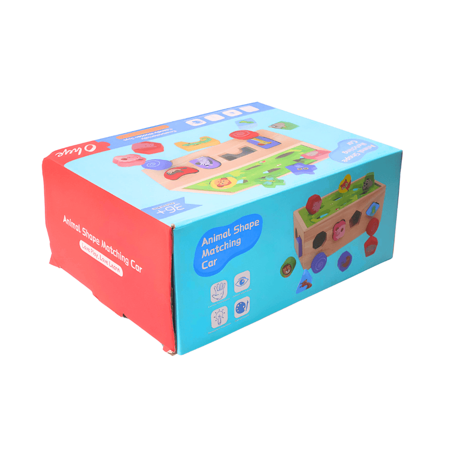 Animals Shape Matching Car Sorting Cube With 18 Shapes And Different Color - Kids Bestie