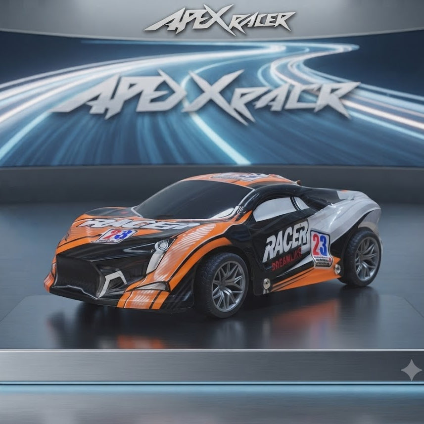Apex Racer Dual-Pack Racing Championship Remote Control Cars with LED Lights and Full-Function Wireless Controllers